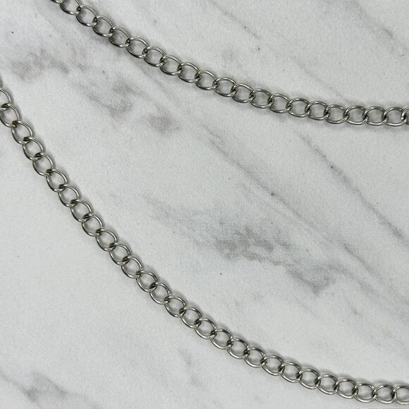 Silver Tone Double Strand Chain Pants Chain Wallet Chain 19.75" ✨ - Picture 5 of 7